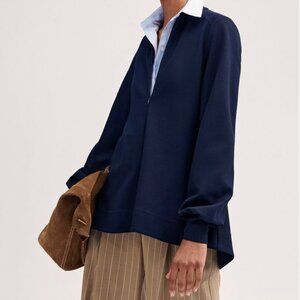 ME+EM Travel Tailoring Balloon Sleeve Swing Top